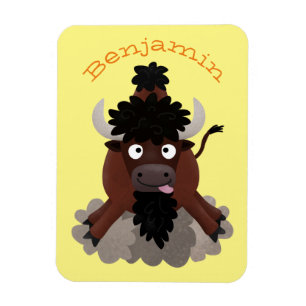 Imán Ilustracion de personalizado de bisontes búfalos d