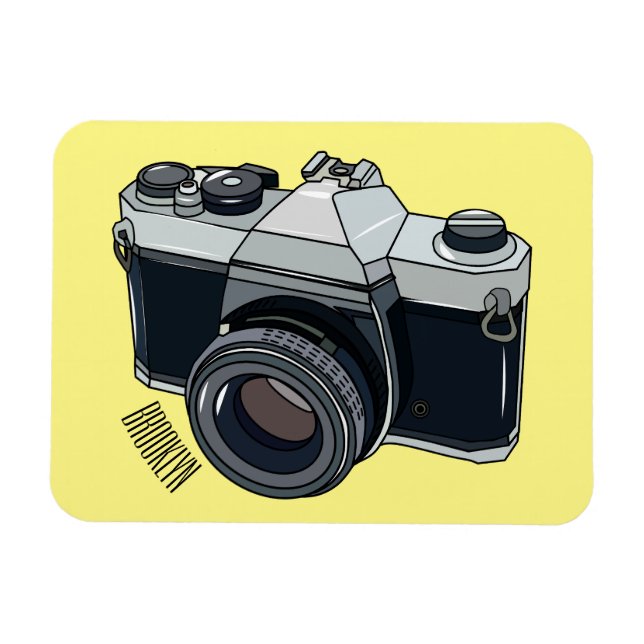 Imán Ilustracion de personalizado de cámara de cine (Horizontal)