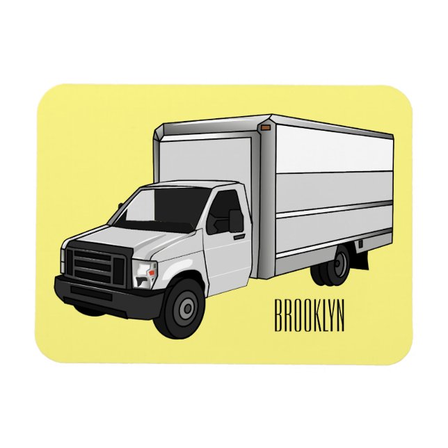 Imán Ilustracion de personalizado de camiones de cajas (Horizontal)