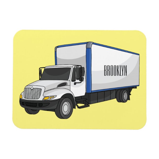 Imán Ilustracion de personalizado de camiones de cajas (Horizontal)