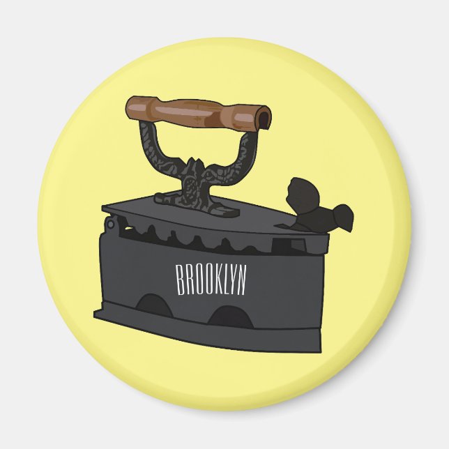 Imán Ilustracion de personalizado de carbón vegetal (Frente)