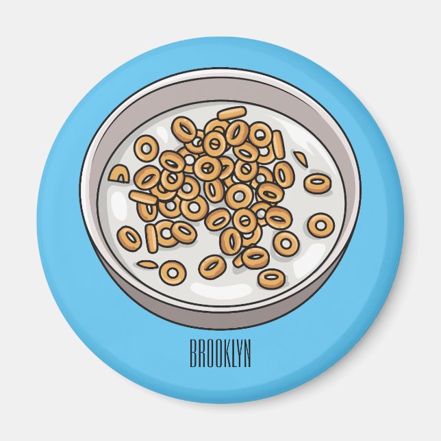 Imán Ilustracion de personalizado de cereales (Frente)