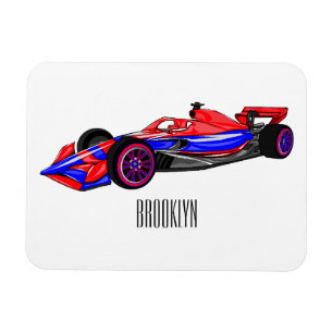 Imán Ilustracion de personalizado de coches de carreras
