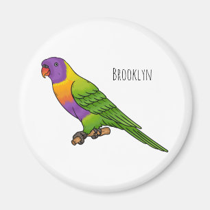 Imán Ilustracion de personalizado de cocodrilo arcoiris