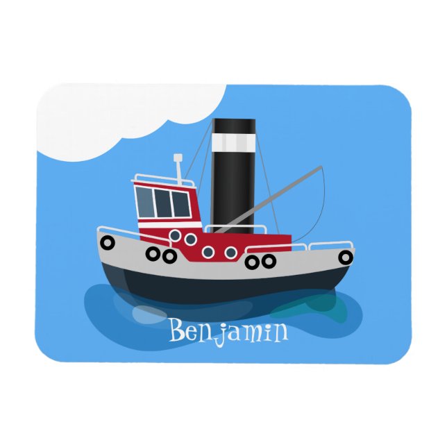 Imán Ilustracion de personalizado de embarcaciones de a (Horizontal)