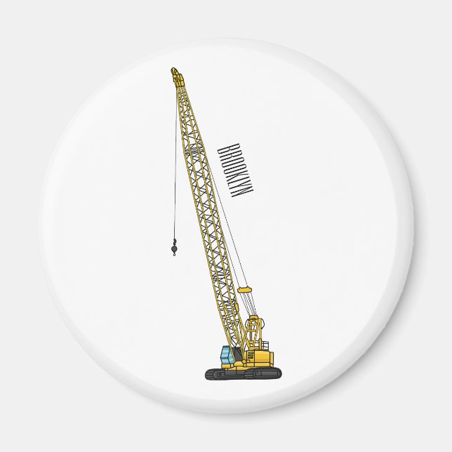 Imán Ilustracion de personalizado de excavadora Draglin (Frente)