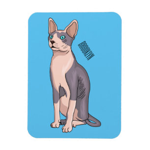 Imán Ilustracion de personalizado de gatos Sfinx