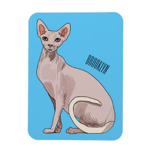 Imán Ilustracion de personalizado de gatos Sfinx