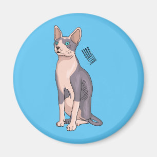 Imán Ilustracion de personalizado de gatos Sfinx