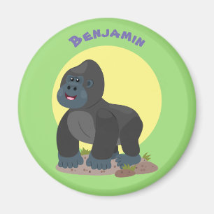 Imán Ilustracion de personalizado de gorila grande y fe