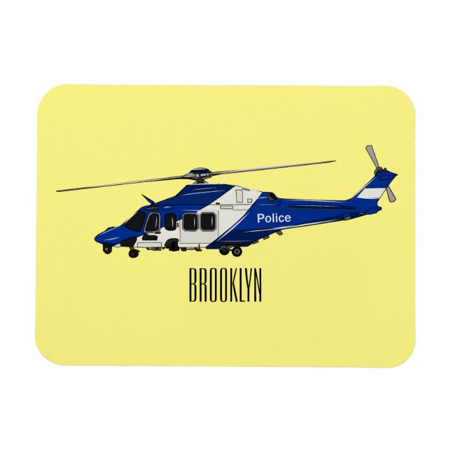 Imán Ilustracion de personalizado de helicópteros de la (Horizontal)
