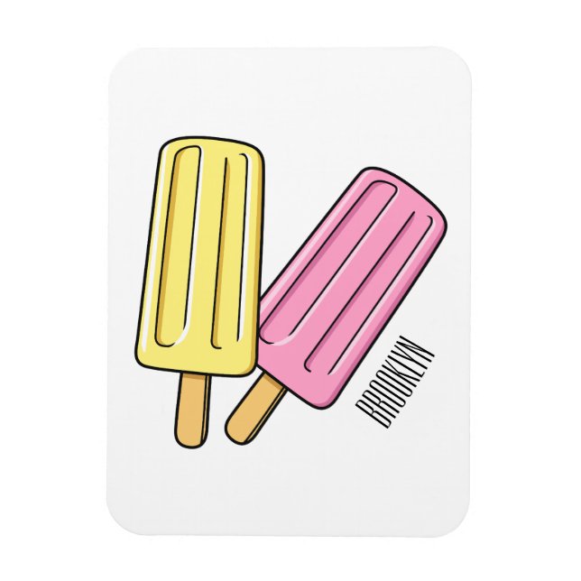 Imán Ilustracion de personalizado de hielo (Vertical)