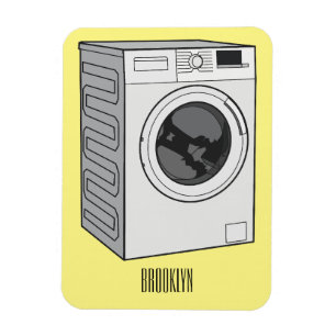 Imán Ilustracion de personalizado de lavadora