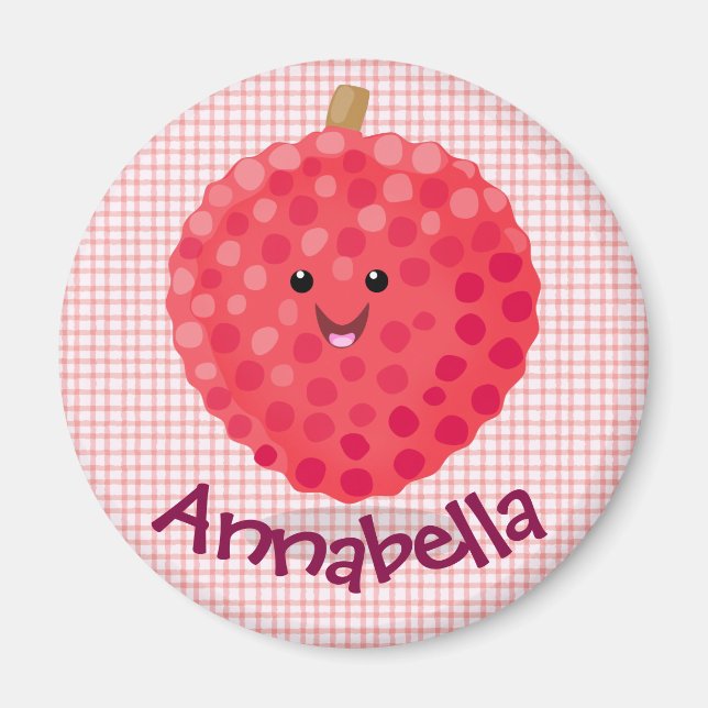 Imán Ilustracion de personalizado de linché rosado (Frente)