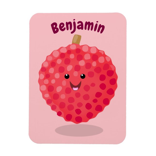 Imán Ilustracion de personalizado de linché rosado (Vertical)