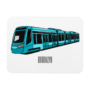 Imán Ilustracion de personalizado de locomotora eléctri
