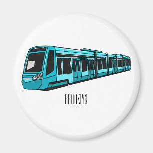 Imán Ilustracion de personalizado de locomotora eléctri