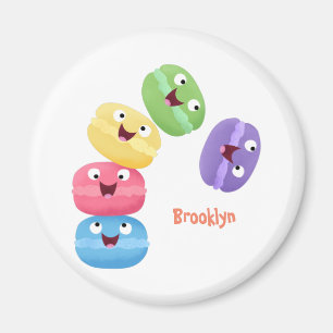 Imán Ilustracion de personalizado de macarons graciosos