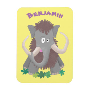 Imán Ilustracion de personalizado de mamut bobo gracios