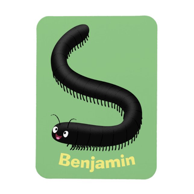 Imán Ilustracion de personalizado de milipedo corto (Vertical)