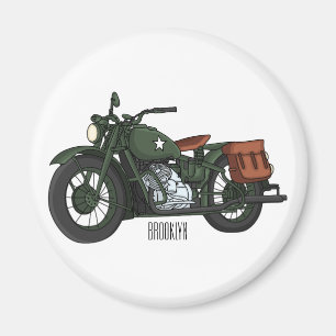 Imán Ilustracion de personalizado de motocicleta de cru
