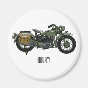Imán Ilustracion de personalizado de motocicleta de cru