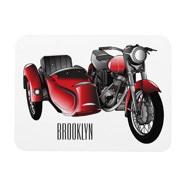 Imán Ilustracion de personalizado de motocicletas Sidec (Horizontal)