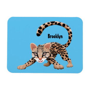 Imán Ilustracion de personalizado de ocelot de Cute