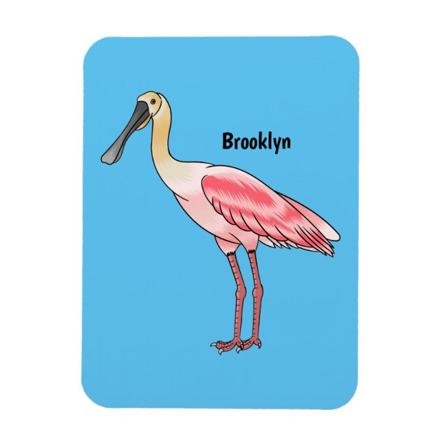 Imán Ilustracion de personalizado de pájaro cucharón de (Vertical)
