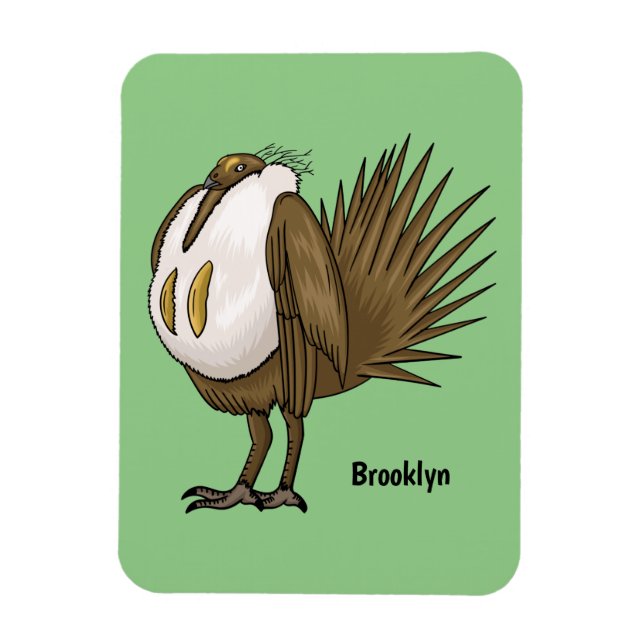 Imán Ilustracion de personalizado de pájaro de gran sab (Vertical)