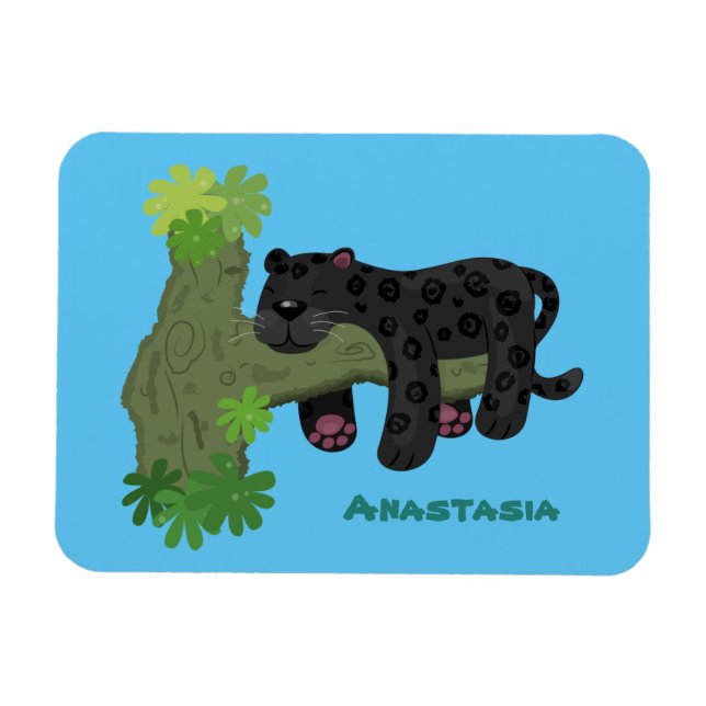 Imán Ilustracion de personalizado de pantera negra de j (Horizontal)