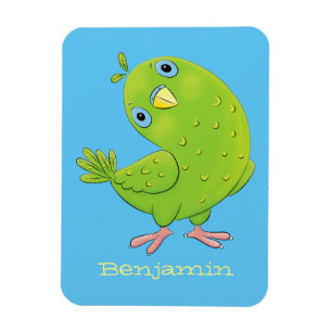 Imán ilustracion de personalizado de paracaídas verde