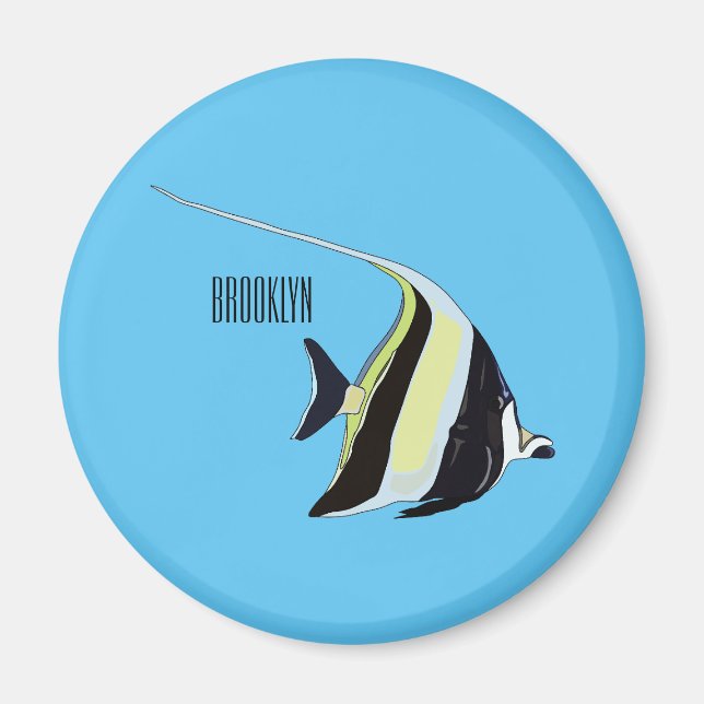 Imán Ilustracion de personalizado de peces moro (Frente)