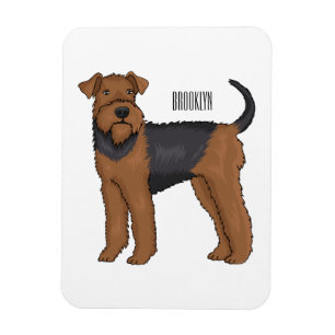 Imán Ilustracion de personalizado de perro Airedale ter