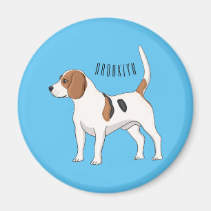 Imán Ilustracion de personalizado de perro Beagle