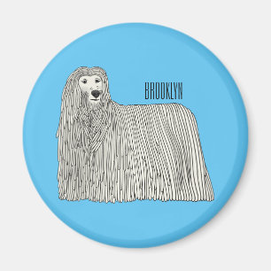 Imán Ilustracion de personalizado de perro de Komondor