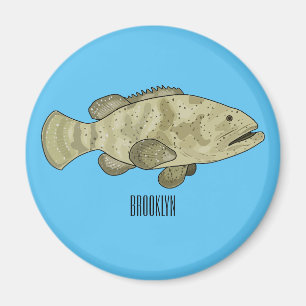 Imán Ilustracion de personalizado de pescado de grupo