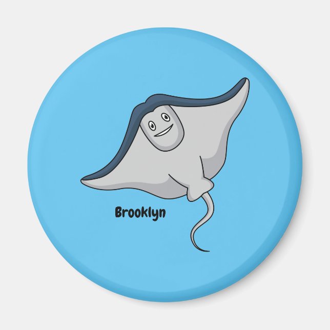 Imán Ilustracion de personalizado de pescado de Stingra (Frente)