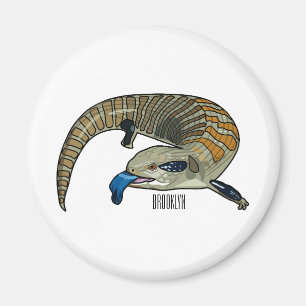 Imán Ilustracion de personalizado de piel de tono azul