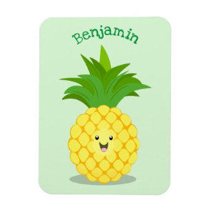 Imán Ilustracion de personalizado de piña cuta