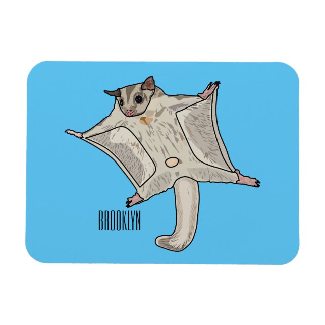 Imán Ilustracion de personalizado de planeador de azúca (Horizontal)