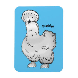 Imán Ilustracion de personalizado de pollo de Silkie