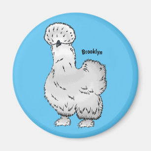 Imán Ilustracion de personalizado de pollo de Silkie