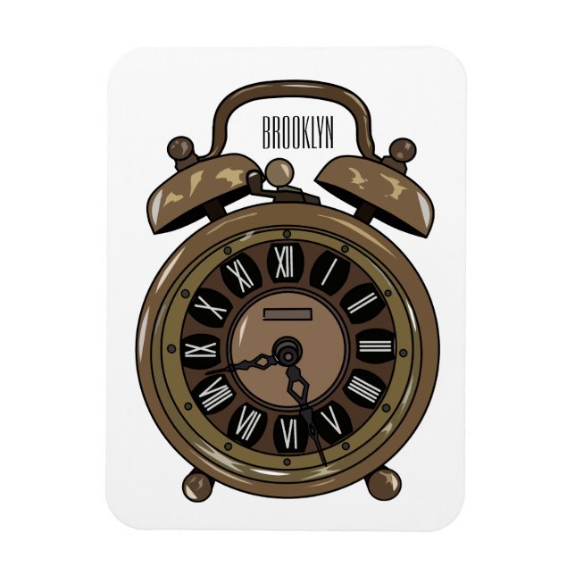 Imán Ilustracion de personalizado de reloj de alarma (Vertical)