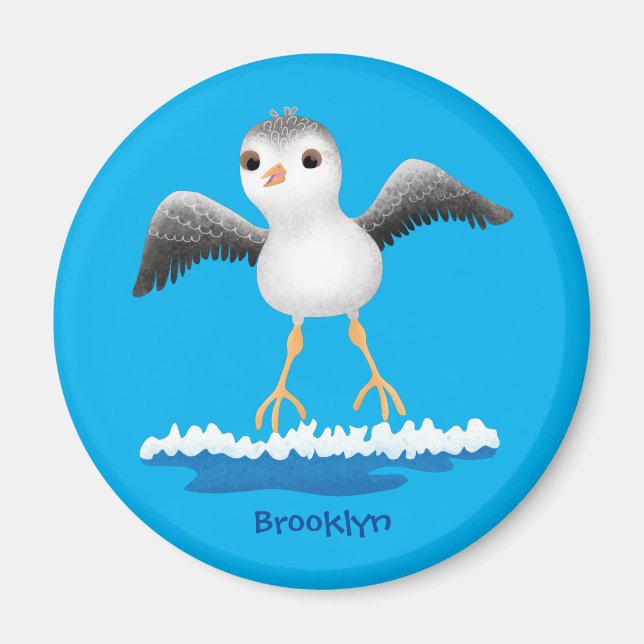 Imán Ilustracion de personalizado de sandpier de bebé (Frente)