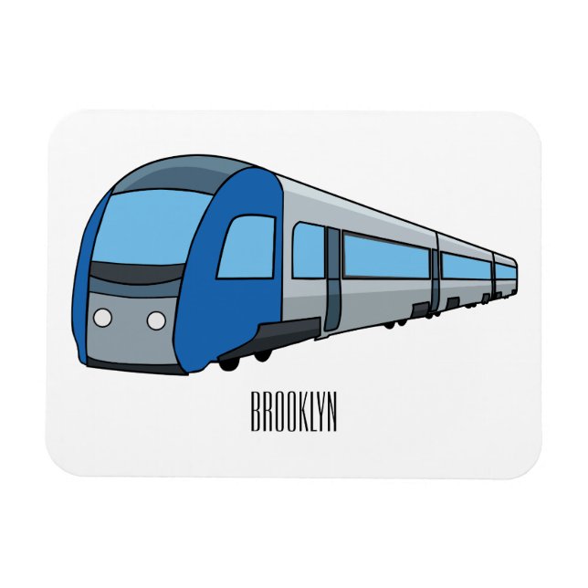 Imán Ilustracion de personalizado de trenes eléctricos (Horizontal)