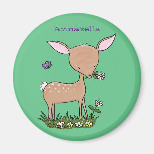 Imán Ilustracion de personalizado de venado lindo y fel