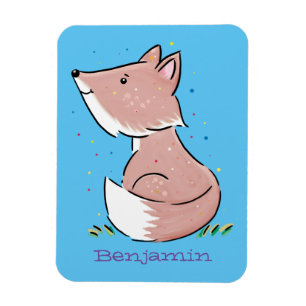 Imán Ilustracion de personalizado de zorro bebé