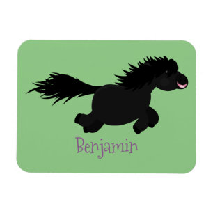 Imán Ilustracion de personalizado del pony de Shetland 