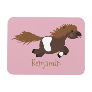 Imán Ilustracion de personalizado del pony de Shetland 